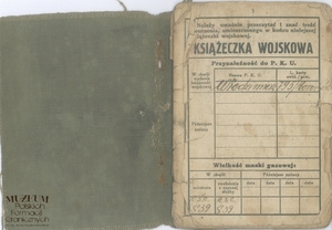 1. Tytuł: książeczka wojskowa 
2. Treść: książeczka wojskowa Kazimierza Oleszka
3. Hasła przedmiotowe: Korpus Ochrony Pogranicza, kadra
4. Wytwórca: Powiatowa Komisja Uzupełnień we Włodzimierzu
5. Czas powstania: brak danych
6. Miejsce sporządzenia: Polska, Kisielin
7. Materiał i technika wykonania: druk wypełniony  pismem odręcznym
8. Wymiary: brak danych
9. Stan zachowania: dobry
10. Miejsce przechowywania/właściciel: Iwona Oleszek