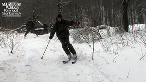 1. Tytuł tematu: szkolenie „Ski Tour”
2. Opis obrazu: kurs z zakresu technik transportowych stosowanych w ochronie granicy państwowej z udziałem funkcjonariuszy Bieszczadzkiego Oddziału Straży Granicznej oraz ratowników Grupy Bieszczadzkiej Górskiego Ochotniczego Pogotowia Ratunkowego. Na zdjęciu widoczni funkcjonariusze w trakcie zjazdu na nartach
3. Data wydarzenia: luty 2009 r. 
4. Osoby widoczne: brak danych
5. Hasła przedmiotowe: Straż Graniczna, szkolenie
6. Opis techniczny: zdjęcie cyfrowe, kolorowe
7. Autor: Krzysztof Niemiec
8. Miejsce przechowywania/właściciel: Archiwum Straży Granicznej w Szczecinie