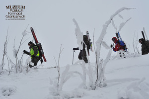 1. Tytuł tematu: szkolenie „Ski Tour”
2. Opis obrazu: kurs z zakresu technik transportowych stosowanych w ochronie granicy państwowej z udziałem funkcjonariuszy Bieszczadzkiego Oddziału Straży Granicznej oraz ratowników Grupy Bieszczadzkiej Górskiego Ochotniczego Pogotowia Ratunkowego. Funkcjonariusze i ratownicy podczas marszu 
3. Data wydarzenia: luty 2009 r. 
4. Osoby widoczne: brak danych
5. Hasła przedmiotowe: Straż Graniczna, szkolenie
6. Opis techniczny: zdjęcie cyfrowe, kolorowe
7. Autor: Krzysztof Niemiec
8. Miejsce przechowywania/właściciel: Archiwum Straży Granicznej w Szczecinie