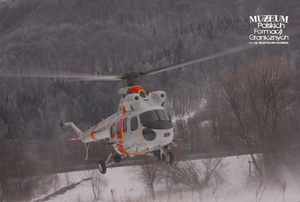 1. Tytuł tematu: szkolenie „Ski Tour”
2. Opis obrazu: start śmigłowca PZL Kania. Kurs z zakresu technik transportowych stosowanych w ochronie granicy państwowej z udziałem funkcjonariuszy Bieszczadzkiego Oddziału Straży Granicznej oraz ratowników Grupy Bieszczadzkiej Górskiego Ochotniczego Pogotowia Ratunkowego
3. Data wydarzenia: luty 2009 r. 
4. Osoby widoczne: brak danych
5. Hasła przedmiotowe: Straż Graniczna, szkolenie
6. Opis techniczny: zdjęcie cyfrowe, kolorowe
7. Autor: Krzysztof Niemiec
8. Miejsce przechowywania/właściciel: Archiwum Straży Granicznej w Szczecinie