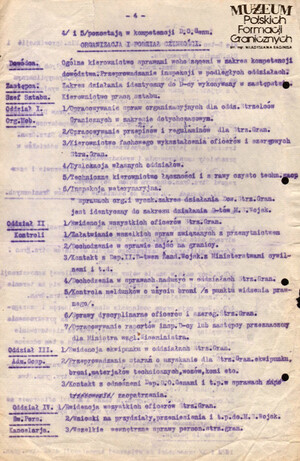 1. Tytuł: rozkaz Wiceministra Spraw Wojskowych z kwietnia 1920 (odpis)
2. Treść: przemianowanie Wojskowej Straży Granicznej w Strzelców Granicznych
3. Hasła przedmiotowe: Wojskowa Straż Graniczna, Strzelcy Graniczni
4. Wytwórca: Ministerstwo Spraw Wojskowych
5. Czas powstania: kwiecień 1920 r.
6. Miejsce sporządzenia: Polska, Warszawa
7. Materiał i technika wykonania: papier, maszynopis
8. Wymiary: 22 x 33 cm.
9. Stan zachowania: dobry
10. Miejsce przechowywania/właściciel: Archiwum Straży Granicznej w Szczecinie