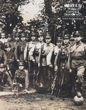Zdjęcie grupowe żołnierzy Batalionu KOP Sejny