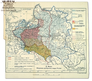 Eugeniusz Romer, Wojenno-polityczna mapa Polski, Lwów  1916 r.